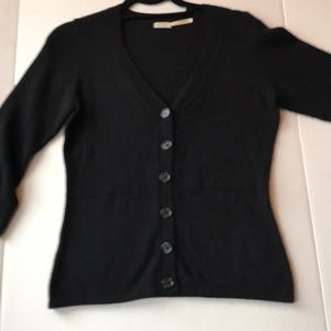 Black cashmere cardigan,